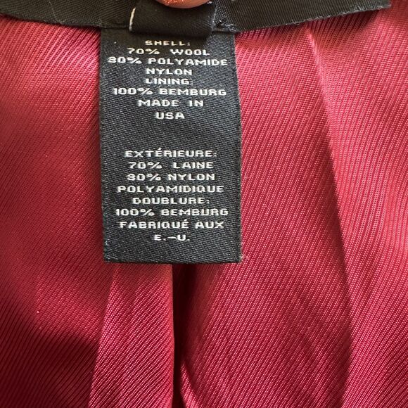 Marc Jacobs Lined Wool Plaid Trench Coat - Women Small - Picture 6 of 8